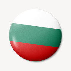 Bulbaria flag round badge illustration