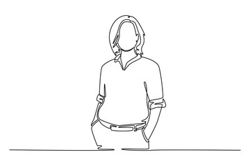 confident middle aged business woman standing