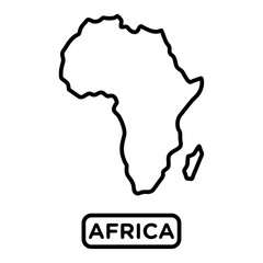 africa map icon Outline vector symbol sign © Muhtemel