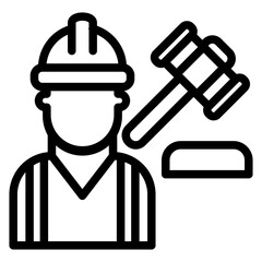 Law line icon