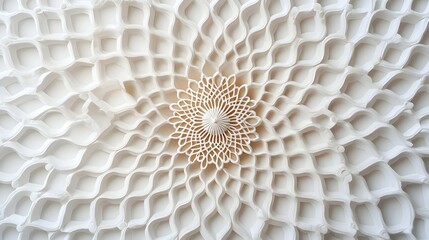 Abstract White Geometric 3D Pattern Texture