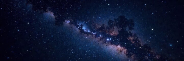 Vast, inky black sky, countless stars scattered, image, infinite, space