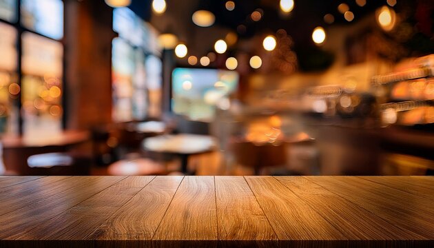 blur image in coffee shop with bokeh