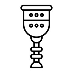 Holy chalice icon Outline vector symbol sign