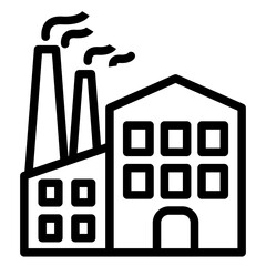 Factory line icon