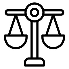 Scales of Justice line icon
