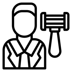 Judge line icon