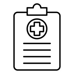 medical clipboard form icon Outline vector symbol sign