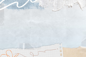 Blue ripped paper border background