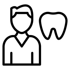 Obraz premium Dentist line icon