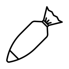 Pastry bag icon Outline vector symbol sign