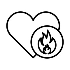 Passion icon Outline vector symbol sign