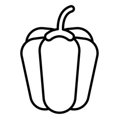 Paprika icon Outline vector symbol sign