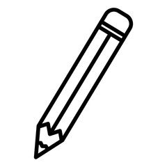 Pencil icon Outline vector symbol sign