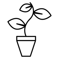 plant icon Outline vector symbol sign