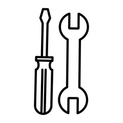 Repair icon Outline vector symbol sign