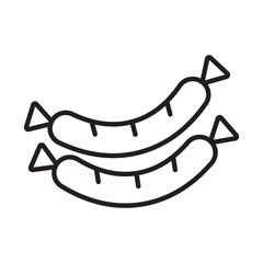 sausages icon Outline vector symbol sign