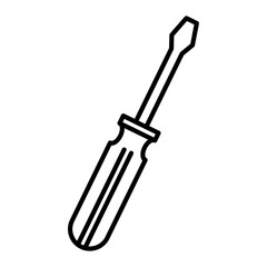 Screwdriver icon Outline vector symbol sign