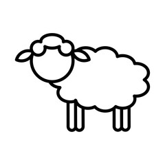 sheep icon Outline vector symbol sign