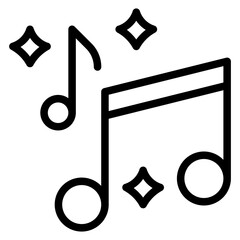 Music line icon