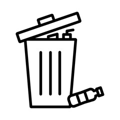 Solid waste icon Outline vector symbol sign