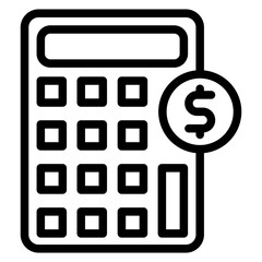 Calculator line icon