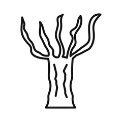 Winter tree icon Outline vector symbol sign