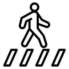 Pedestrian line icon