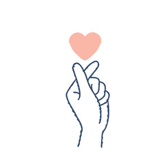 指ハート・指でハートを表すハンドサイン