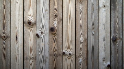 Fototapeta premium Rustic Weathered Wood Planks with Knots and Grain Detail A Textural Background Image