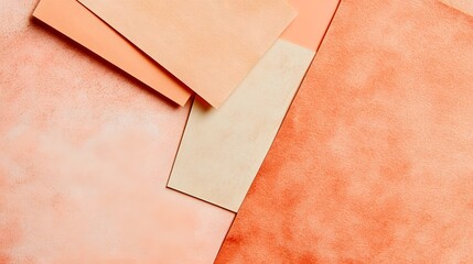 Abstract Peach and Coral Paper Textures Background
