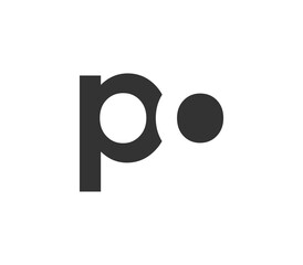 PO creative geometric initial based modern and minimal logo. Letter p o trendy fonts.