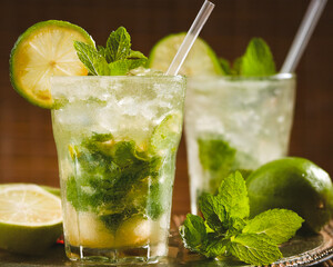 Mojito's and Cocktails served over ice