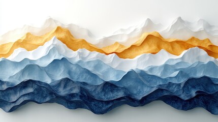 Obraz premium Abstract Paper Mountains in Soft Colors for Artistic Background