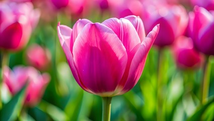 Fototapeta premium Close-up of a Pink and Purple Tulip