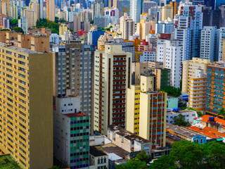 Paisagem de prédios do centro de São Paulo, Brasil