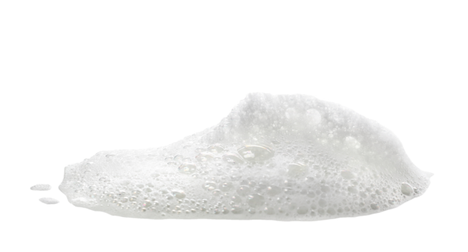 Soap foam, colorful bubbles isolated on white, clipping path	