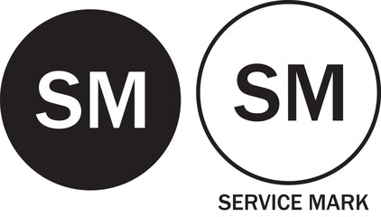 A symbol used to indicate a service mark, representing a company's services rather than products. It is used for branding and intellectual property protection.