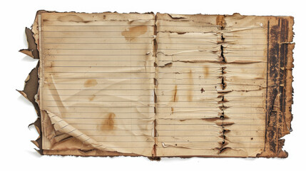 torn old vintage lined notebook paper