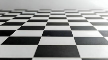Fototapeta premium Checkered Floor Pattern Perspective View