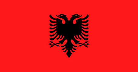 Albanian flag, national symbol image