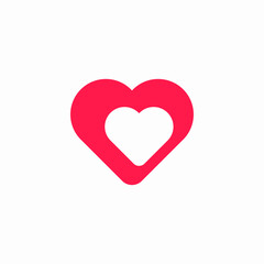 two heart romantic love icon sign vector