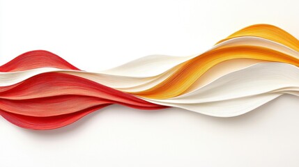 Abstract Wavy Lines in Red Gold and White