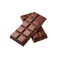 chocolate bar on white background