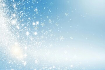 Winter snow swirl background, light blue sky, festive design