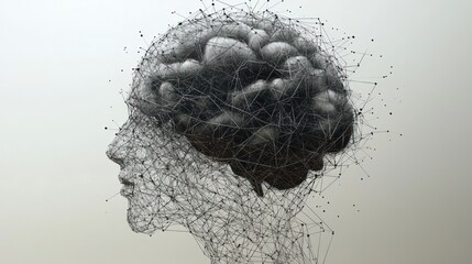 The Intricate Network of the Human Brain: A 3D Digital Art Representation