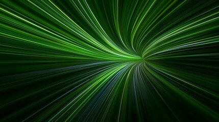 Abstract Green Radial Light Motion Blur Background