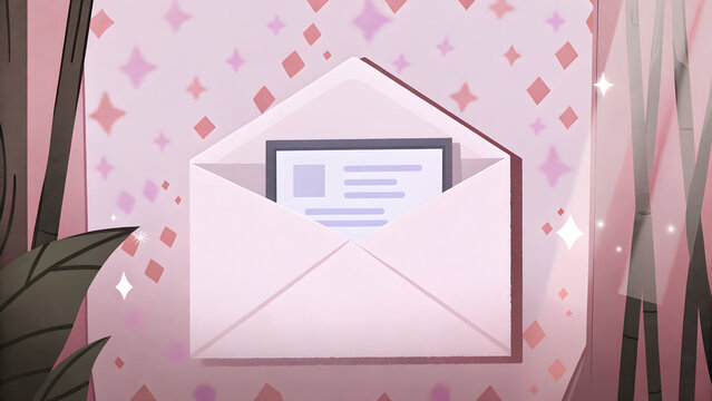 Letter envelope email icon doodle illustration vec