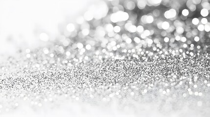 Silver Glitter Background Sparkling Shimmer Texture