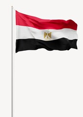 Egyptian flag on pole
